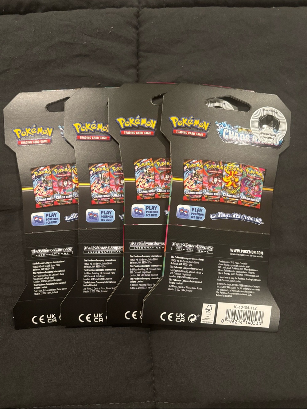 Pokémon Chaos Rising Sealed Booster Pack Lot x4 | SV TCG New Unopened - Picture 6 of 8